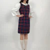 Abito a tubino in lana tartan