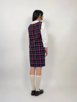 Abito a tubino in lana tartan