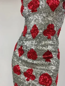 Abito corto di paillettes anni '80
