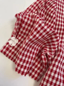 Abito corto in cotone a quadri