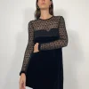 Abito corto vintage in velluto