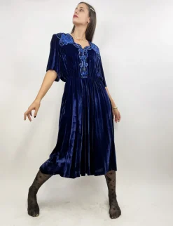 Abito in velluto con paillettes anni '30