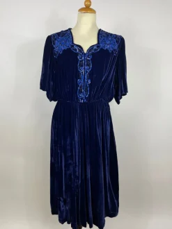 Abito in velluto con paillettes anni '30