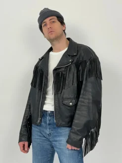 Biker Schott U.S.A. con frange