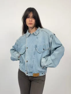 Bomber in denim anni '80