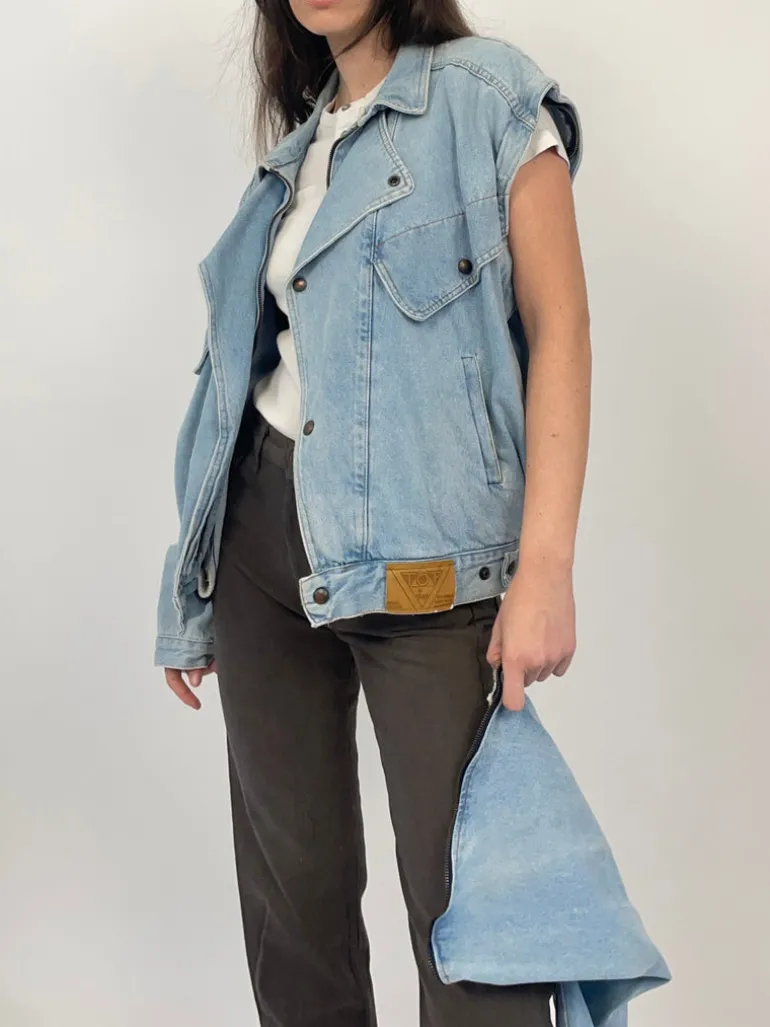 Bomber in denim anni '80