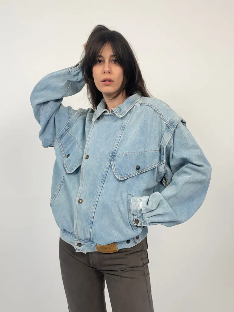 Bomber in denim anni '80