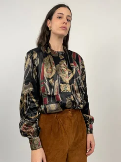 Camicia anni '80 in raso