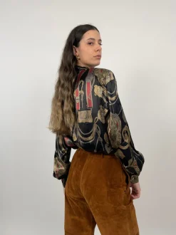 Camicia anni '80 in raso