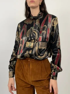 Camicia anni '80 in raso