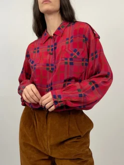 Camicia vintage in misto seta