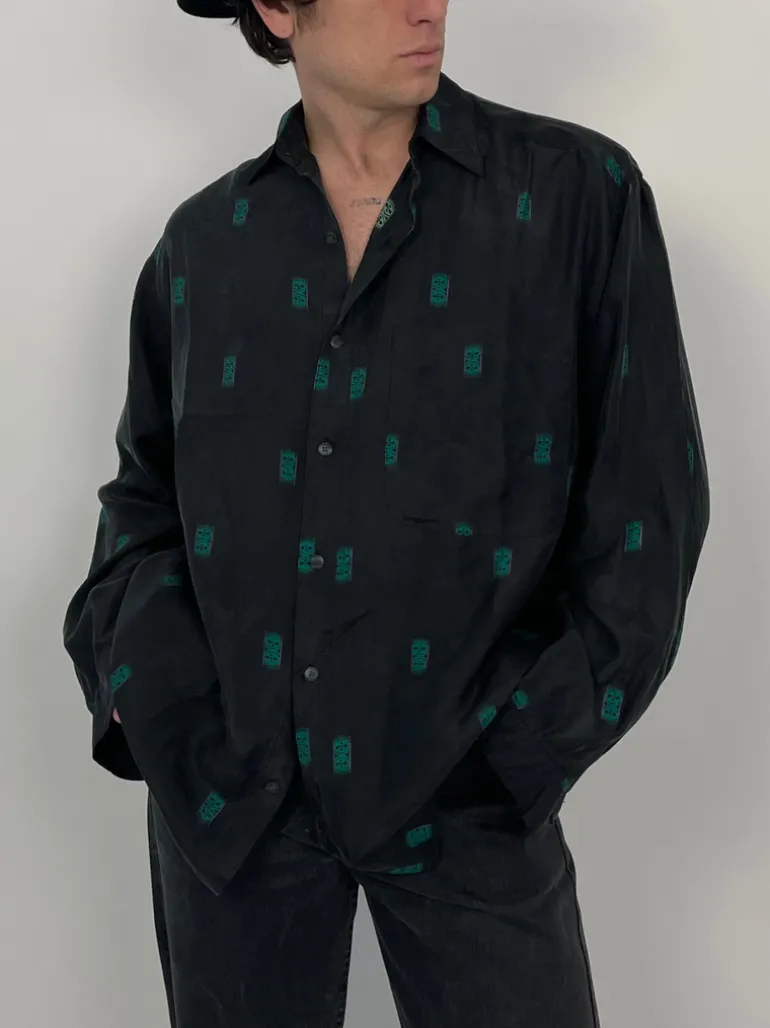 Camicia vintage in pura seta