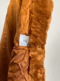 Cappotto anni '80 Couture Hélène in pelliccia sintetica