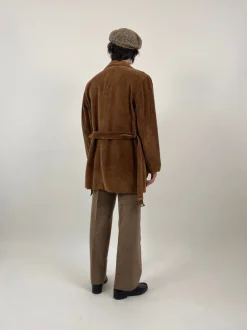 Cappotto corto anni '70 in velluto a coste