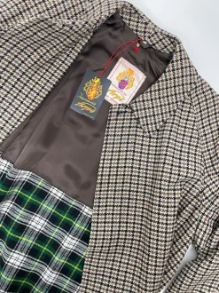 Cappotto in lana pied de poule