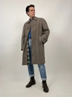 Cappotto in lana pied de poule