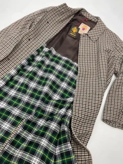 Cappotto in lana pied de poule