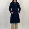 Cappotto lungo doppiopetto in lana