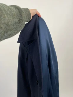 Cappotto lungo doppiopetto in lana