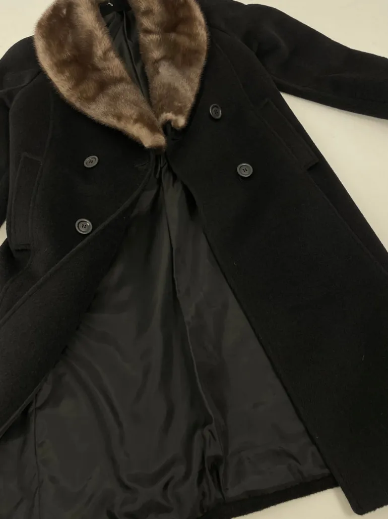 Cappotto lungo in pura lana