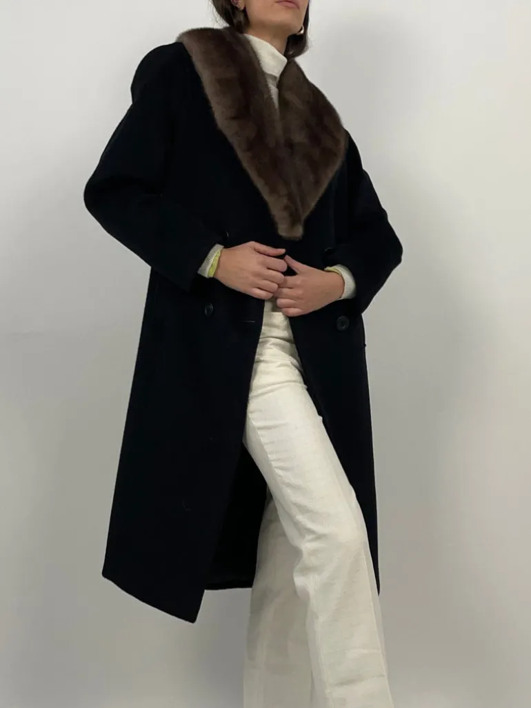 Cappotto lungo in pura lana