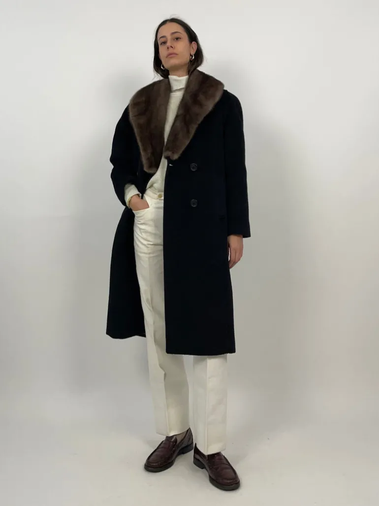 Cappotto lungo in pura lana