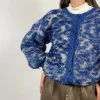 Cardigan anni '80 con maniche a palloncino