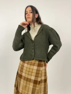 Cardigan cropped anni '70