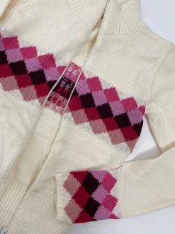 Cardigan cropped in misto lana