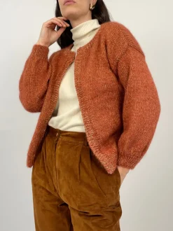 Cardigan handmade in mohair