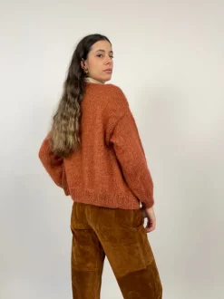 Cardigan handmade in mohair