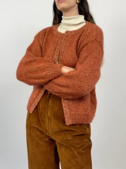 Cardigan handmade in mohair