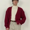Cardigan in cotone a trecce anni '80