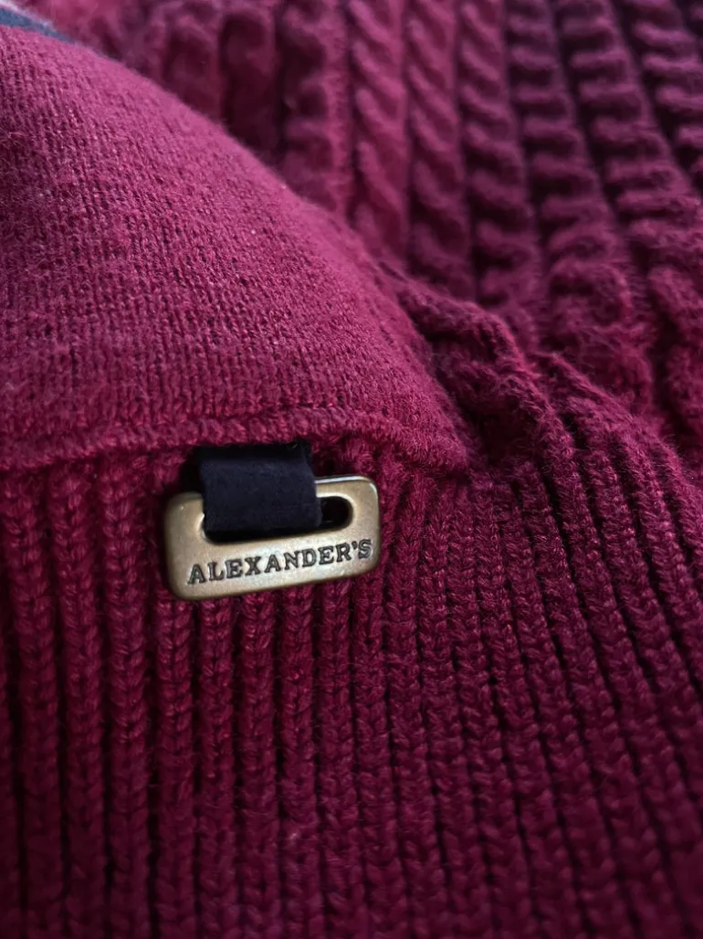 Cardigan in cotone a trecce anni '80