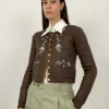 Cardigan misto mohair con ricami