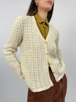 Cardigan traforato anni '70