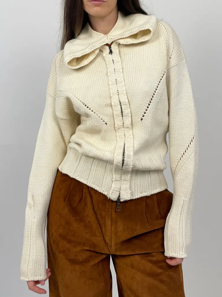 Cardigan vintage in lana merino