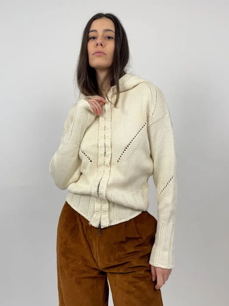 Cardigan vintage in lana merino
