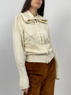 Cardigan vintage in lana merino