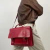 Cartella anni '70 in vera pelle