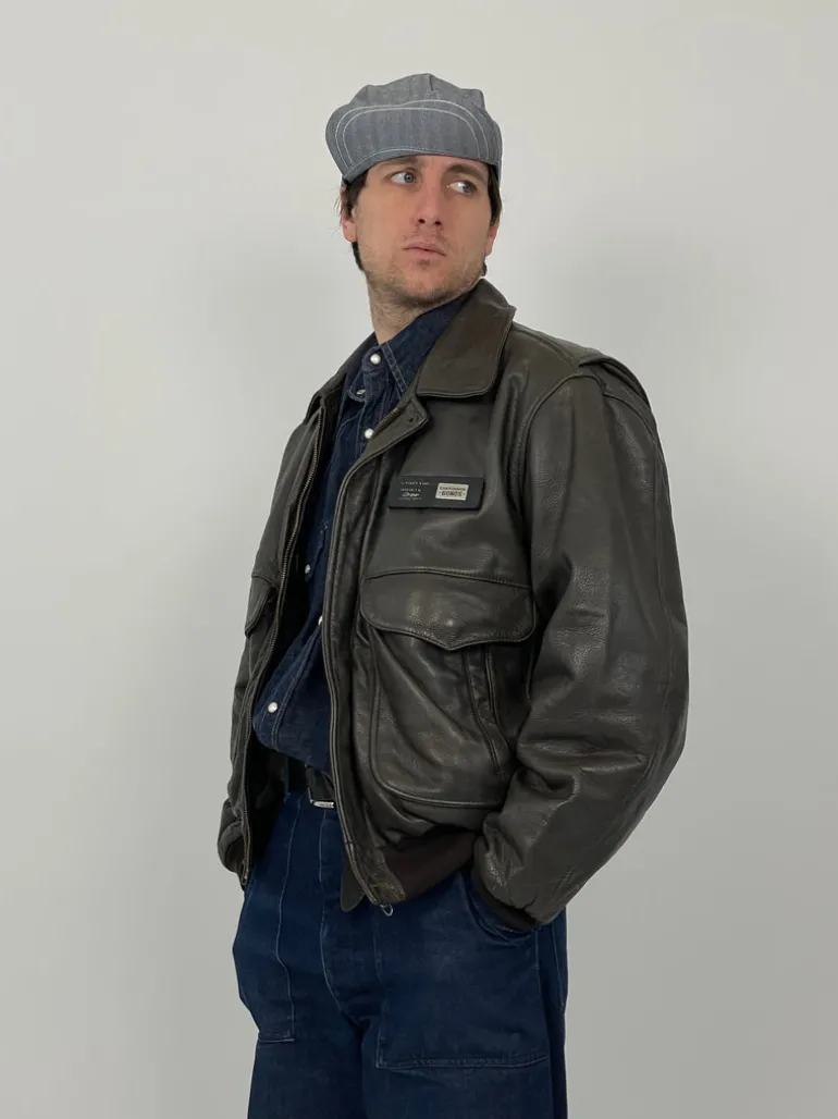 Chevignon Old Fly Leather vintage jacket