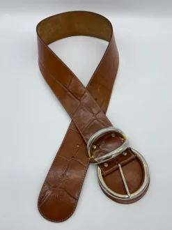 Cintura vintage in vera pelle