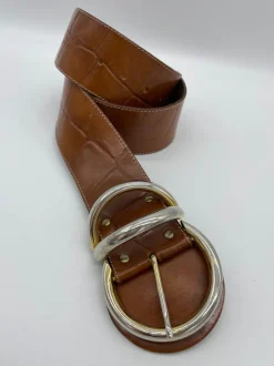 Cintura vintage in vera pelle