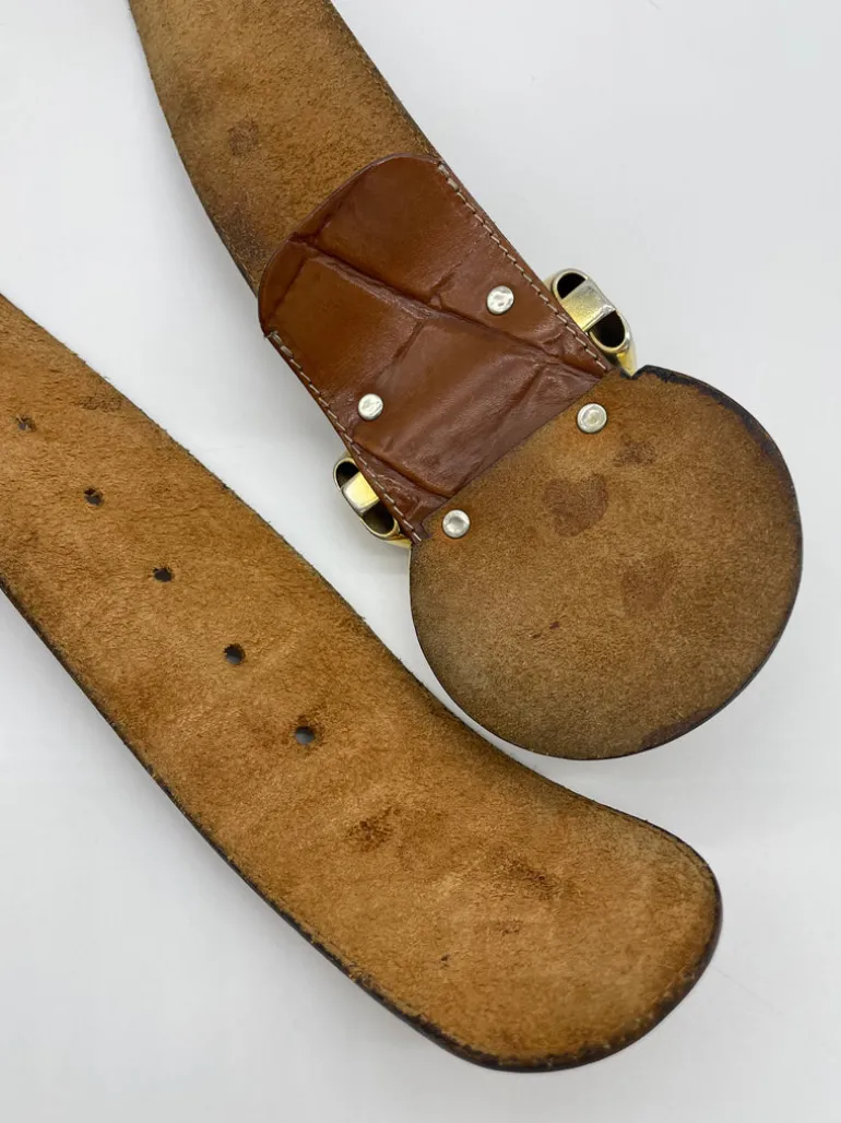 Cintura vintage in vera pelle