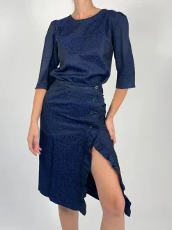 Completo artigianale in tessuto jacquard