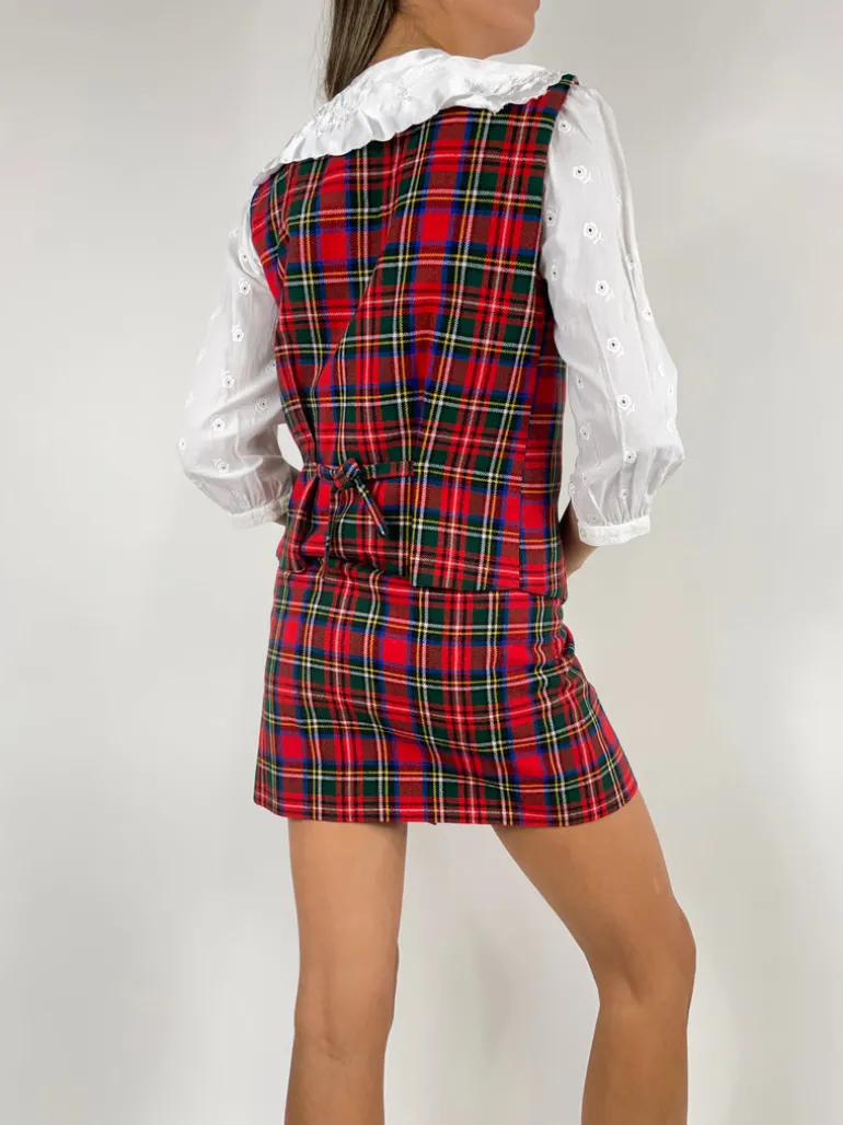 Completo vintage in lana tartan