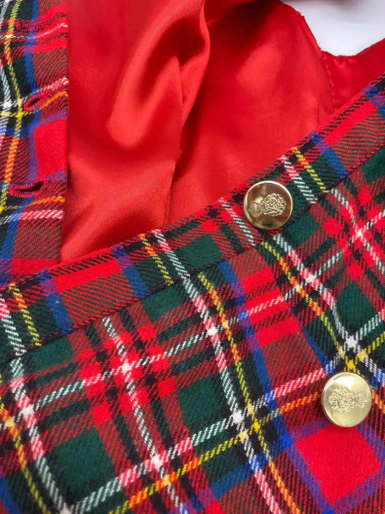 Completo vintage in lana tartan