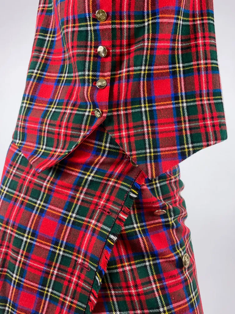 Completo vintage in lana tartan