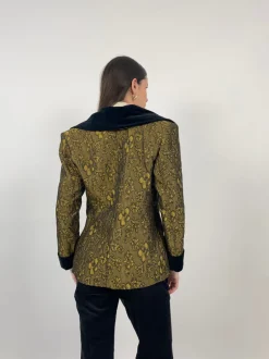 Giacca anni '80 in tessuto jacquard