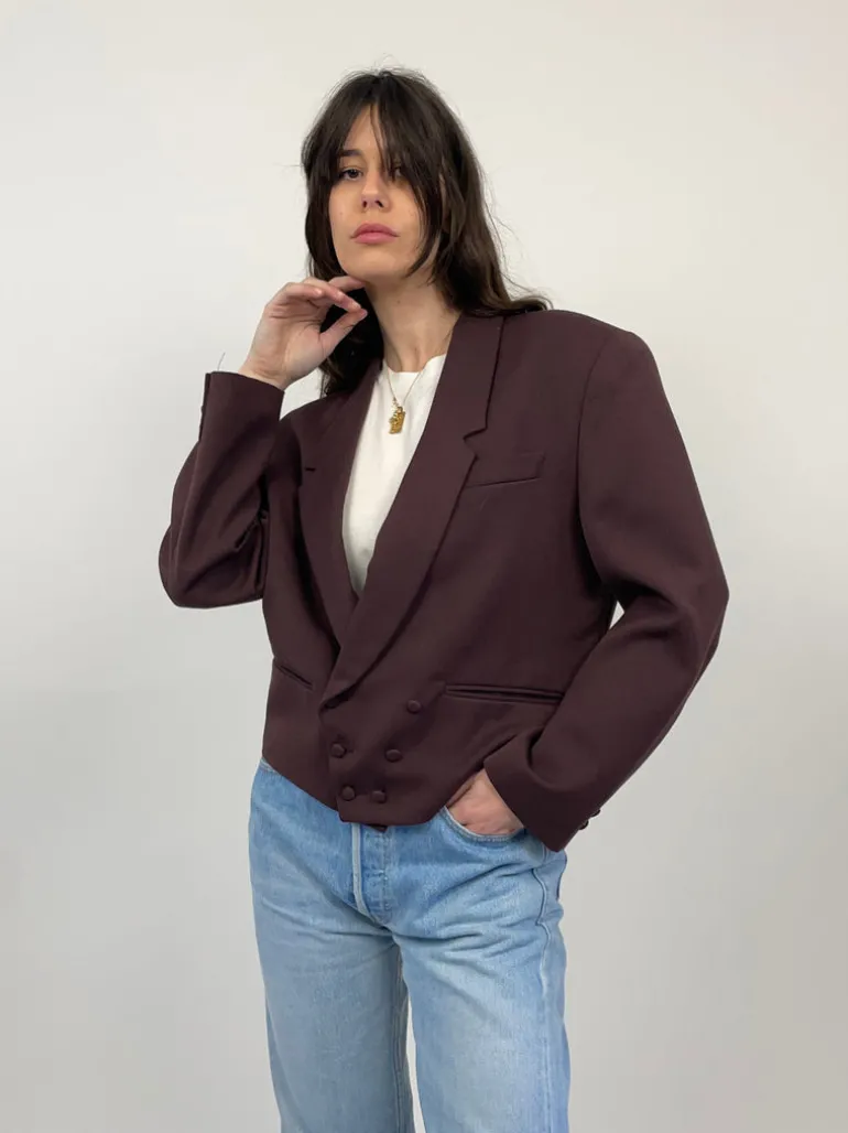 Giacca cropped doppiopetto